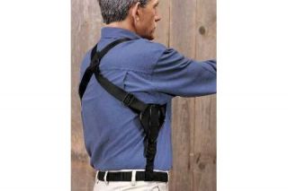 Uncle Mikes Vertical Shoulder Holster Right Hand Black Scoped 14