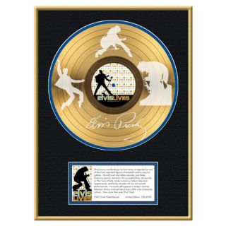 this custom framed 24kt gold plated lp album is of elvis presley s