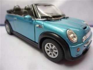 HOT Mini Cooper S Aqua Blue DieCast Metal MODEL carpull back toy car