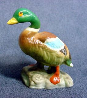 Mallard Duck Lovely Porcelain Bone China Mini Figurine Vintage 1950s