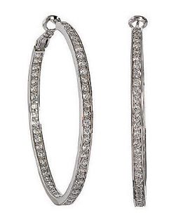 CRISLU Earrings, Platinum Over Sterling Silver Cubic Zirconia Inside