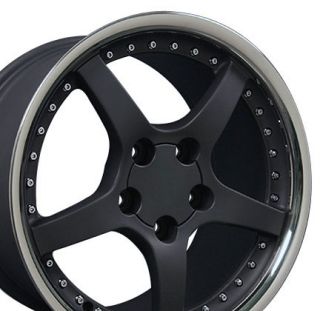 18 9 5 10 5 Black Corvette C5 Style Deep Dish Wheels Rims Fit Camaro