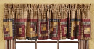 Millsboro Country Log Cabin Quilt Twin Queen Cal King Valance Tan