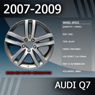 2007 2009 Audi Q7 OEM Factory 20 Inch Alloy Wheel Replacement Rim