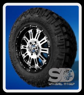 GLOSS BLACK AND MACHINED WHEELS W/ NITTO TRAIL GRAPPLER TIRES AND LUGS
