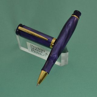 Loiminchay Mini Qian Long Rollerball Pen   Purple, Gold Trim (Mint
