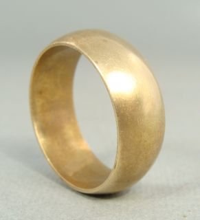 1950 Early Vintage Brass Gold Mark 585 14k Wedding Ring