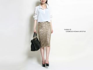 Sparkling High Waist Style Sequin Skirts For Sophistcated ladies.