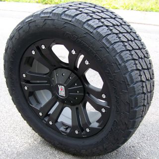 18 Black XD Monster Wheels 33 Nitto Terra Grappler Tires Jeep Wranler
