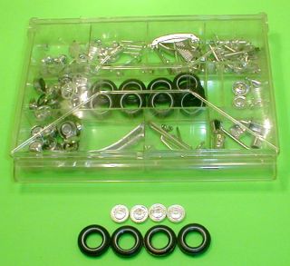 AMT 1963 Ford F 100 Pick Up Truck Rims + Chrome Parts Lot Tires Case