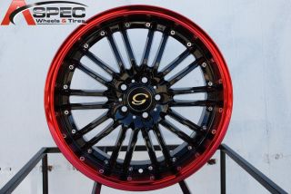 18x8 G Line G820 Wheel 5x110 38 Black Red Rim Fits Malibu G5 G6 Aura