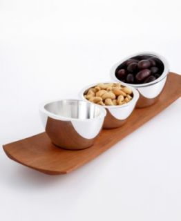 Nambe Cheese Board with Knife and Spreader   Serveware   Dining