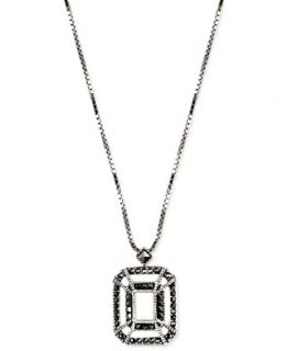 Diamond Necklace, Sterling Silver Diamond Wishbone Pendant (1/10 ct. t