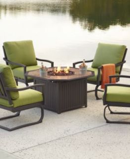 Madison Outdoor Patio Furniture, 6 Piece Seating Set (1 Sofa, 1 Lounge