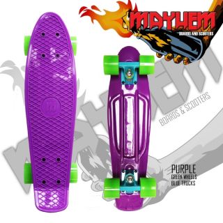 Mayhem Complete Cruiser Skateboard Purple Green Wheels