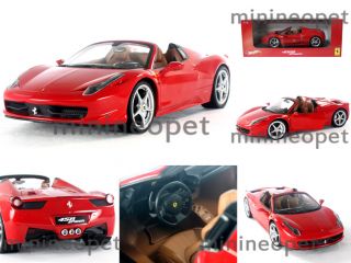 Hot Wheels X5527 Ferrari 458 Italia Spider 1 18 Diecast Red