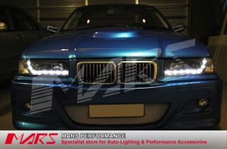 DRL Day Time LED Head Lights Headlight BMW E36 318i 318IS 320i 323i