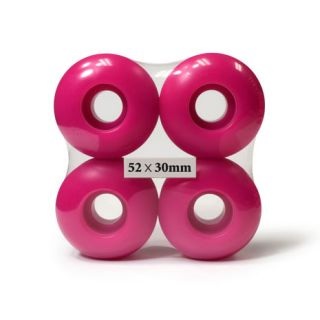 Best Deal of Blank 52mm Solid Pink Skateboard Wheels Set of 4
