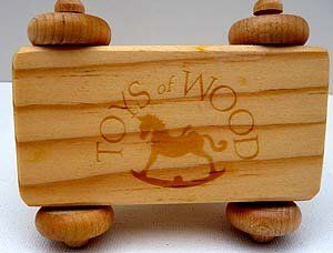 of WOOD   Giraffe on Wheels  1980s California Artisan All Wood Toy