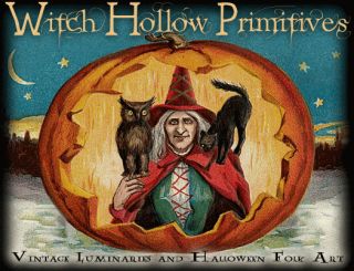 OOAK Halloween Folk Art Witch Painting HA31 Wicca Witch Pagan