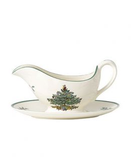 Spode Dinnerware, Christmas Tree Sauce Boat and Stand   Fine China
