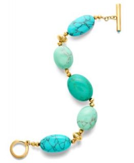 Lauren Ralph Lauren Earrings, 14k Gold Plated Multi Color Bead Gypsy