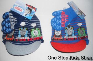 Thomas The Train Tank Boys Winter Set Hat Mittens Cap Gloves Toddler