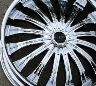 Elite Monarch W114 22 Chrome Rims Wheels Dakota 6 Lug 97 04 22 x 9 0