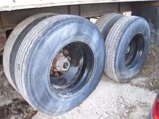 Semi Truck Trailer Wheel Tires Set of 8 Size 11R x 22 5