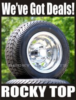 Low Profile Golf Cart Tires and New Aluminum Wheels Set