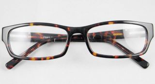 Tortoise Silver Mens Womens Plastic Optical Eyeglass Frames Rectangle
