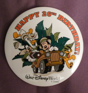 Walt Disney World 26th Birthday Mickey Mouse Donald Duck Goofy Pluto