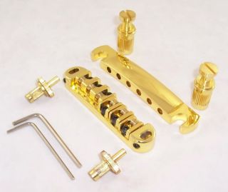 Wilkinson Styled Roller Tune O Matic Bridge Tailpiece Set Gold