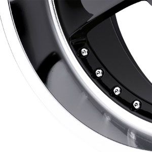 New 17X8 5 120 Strip Gloss Black Machined Lip Wheels/Rims