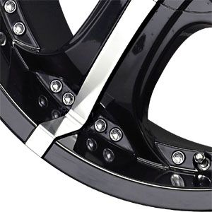 New 22X9.5 5 135/5 139.7 Gtx Gloss Black Machined Wheel/Rim
