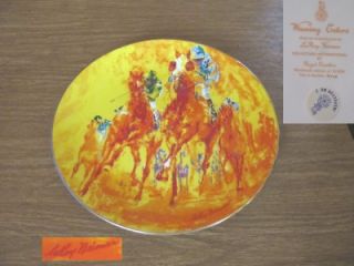 Leroy Neiman Royal Doulton Winning Colors Plate Signed