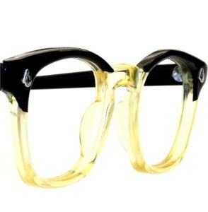 American Optical 2 Tone Horn Rim Vintage Eyeglass Sunglass Modernist