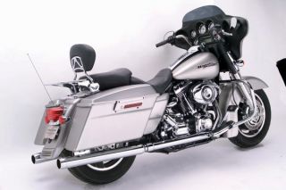 Samson Caliber Chrome True Dual Stepped Dual Exhaust Harley Touring