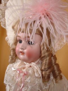 Antique German Bisque Head Doll Kestner 168 23 Inches