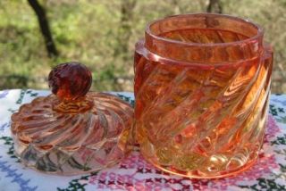 Vintage Baccarat Rose Tiente Powder Jar