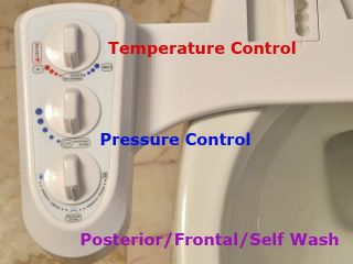 Bidet Toilet Attachment Hot Cold Water Dual Nozzle Non Electric BI2100