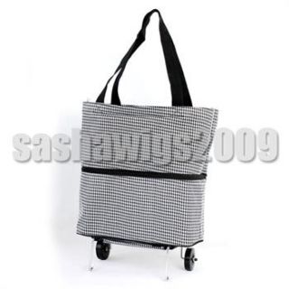 Funky Design Durable Folding Wheeled Shopping Trolley Bag Fold Away