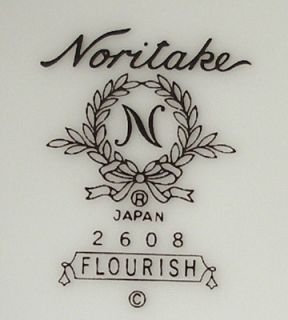 Noritake China Flourish 2608 Pattern Dinner Plate