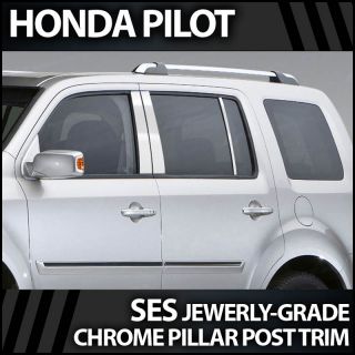 2009 13 Honda Pilot 6pc Ses Chrome Pillar Trim Covers