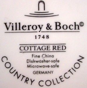 Villeroy Boch China Cottage Red Pattern Dinner Plate