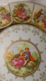 Arnart China Courting Couple or Love Story Set of 5 Service Plates