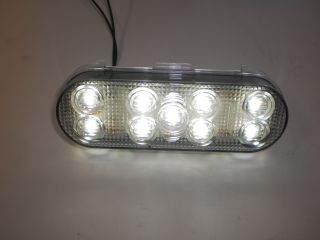 Two Maxxima 6 inch Oval LED Clear White Back Up Light Truck RV M63347