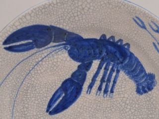 Dedham Pottery Lobster Plate 8 1 2 Dated Between 1896 to 1929