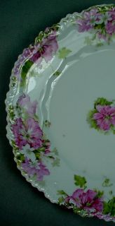 Seven Hand Painted Antique German Wurttemberg Floral Porcelain Dessert