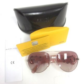 Auth Fendi Rose Lens Buckle Detail Sunglasses FS411 601